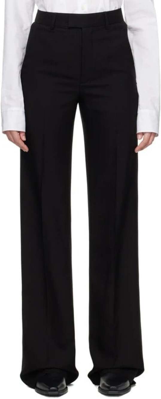 Ann Demeulemeester Lightlaine Trousers US 6 EU 38 Womens Black Wool $795